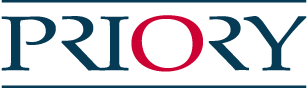 Blue text reading "Priory" with a red "0"